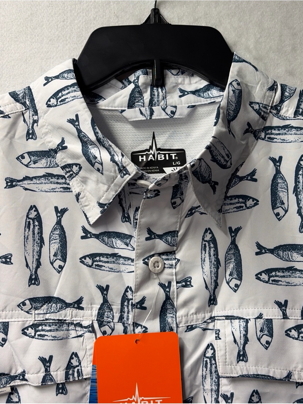 Habit Outdoor Vented Short Sleeve Button-Up Shirt Pockets Men’s Size Large NEW - Picture 2 of 8